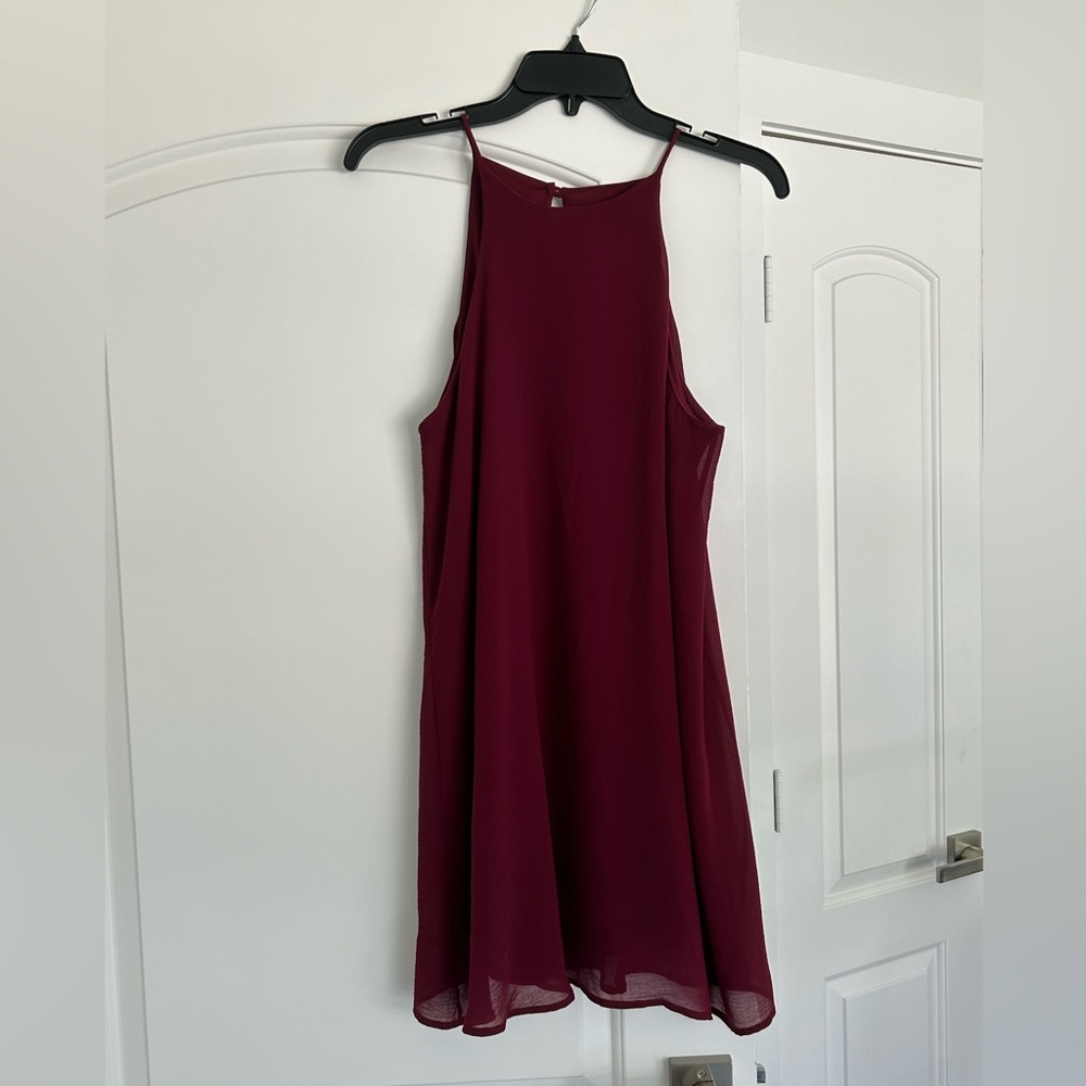 Flowy Summer Maroon Julie Billiart Dress - Picture 2 of 5